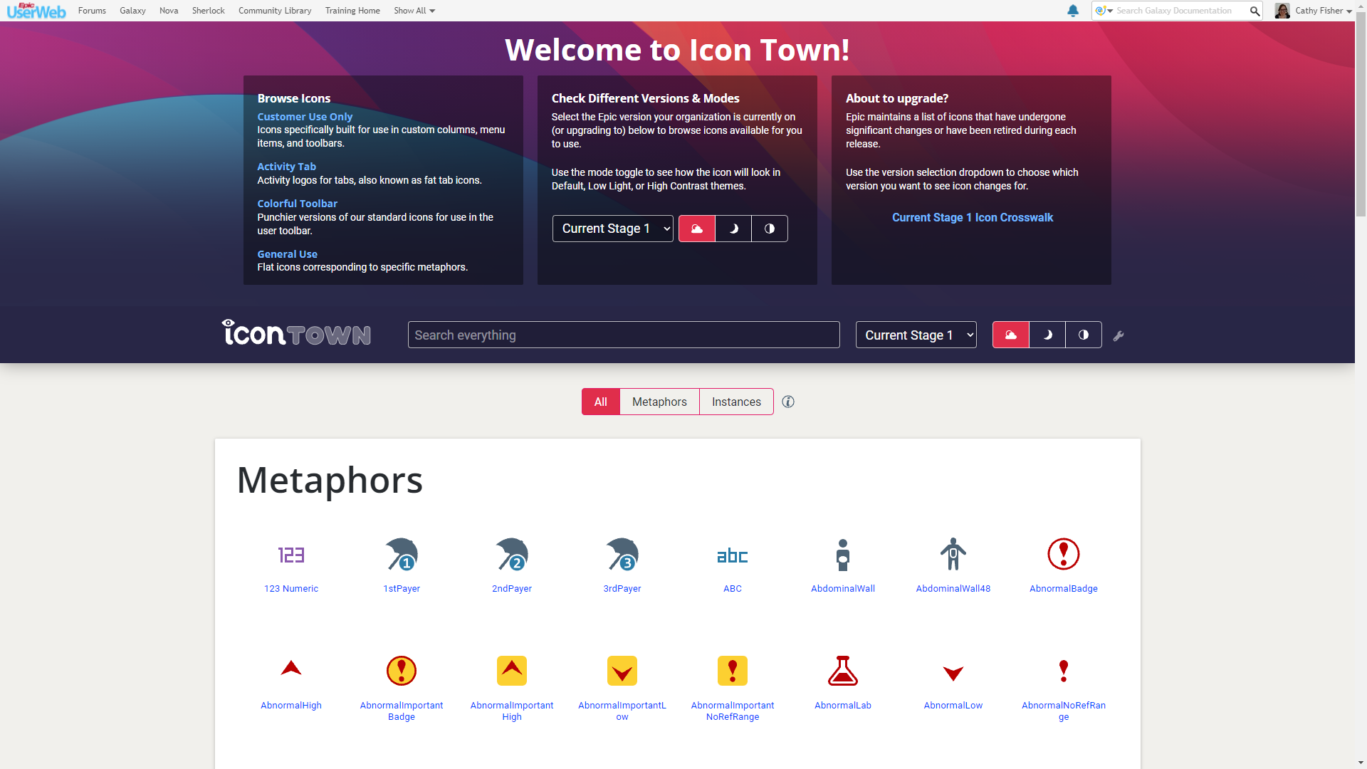 Icon Town's homepage